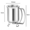 ZONADAH Flour Dispenser Pancake Batter Dispenser with Lid Stainless Steel
