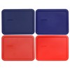 Pyrex 7211-PC 6-Cup (1) Blue, (1) Navy Blue, (1) Poppy
