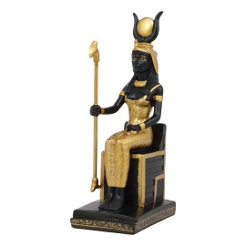 Ebros Egyptian Goddess Isis Seated On Throne 7.5 Inch Tall Figurine