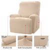 Leorate Reclining Chair Covers Stretch Armchair Covers with Pocket Decoration