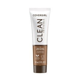 CoverGirl Clean Invisible, Deep Golden, Foundation, Blendable Formula, Buildable Coverage, Lightweight, Natural Finish, Non-Comedogenic, 1oz