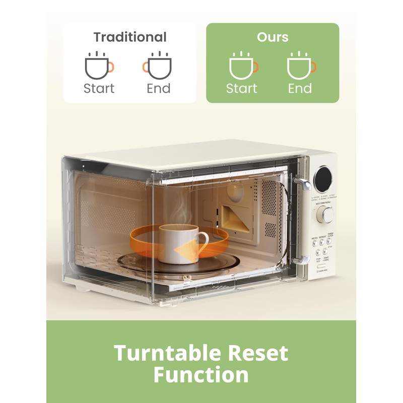 COMFEE Retro Ovens, Small 9 Preset Programs, 0.9 cu.ft Countertop