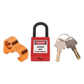 Lockout Tagout Lock, Microelectric Lockout Padlock - Aluminium Alloy, Lockable Miniature ISO DIN Pin Distributor Circuit Breaker
