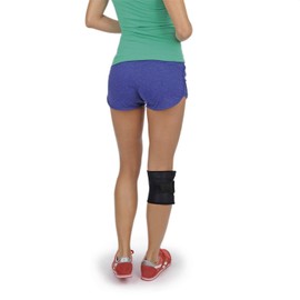 VITALmaxx Akupressur Knie Bandage Für Rückenbeschwerden | Lindert Rücken Schmerzen Mit Chinesischer Akupressur Technik | Kniebandage Damen Herren Individuell Anpassbar [Schwarz]