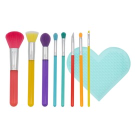 MODA Jelly Gumdrop Dream Full Face 9pc Gift Kit – Colorful Vegan Makeup Brushes for Complete Face and Eye Looks