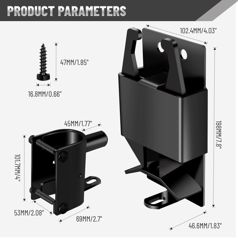 2 Pcs Farm Gate Latch, Heavy Duty 2 Way Gate