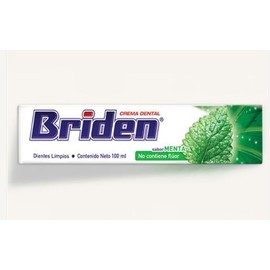 Briden Crema Dental sabor Menta sin Flúor, Dientes Limpios, 100 ml, Paquete de 3 Piezas