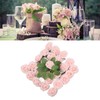 25pcs Artificial Roses Light Pink Fake Bulks Box for DIY