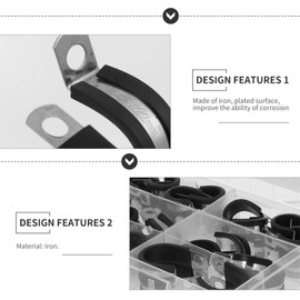 COHEALI 32pcs R Shaped Rubber Cable Clamp for Automotive and Home Use Durable Hose and Wire Management Resistant Protective Design