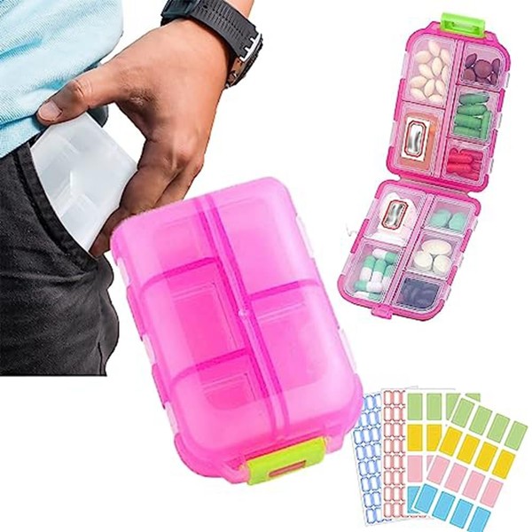JIVIMOCO JIVIMOCO Med Wallet Pills with Labels Med Wallet Pill