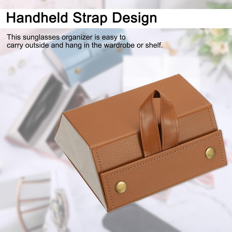 PATIKIL Travel Sunglasses Organizer, 3 Slot Large Foldable Sunglasses Holder,