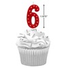 Papyrus Number 6 Birthday Candle, Red Polka Dots (1-Count)