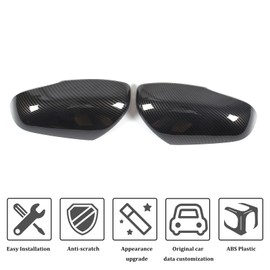 Door Rear View Mirror Cover Trim for Honda Pilot 2016-2022/ Ridgeline 2017-2023/ Passport 2019-2023 Exterior Door Rearview Mirror Cover Guard Caps Door Mirror Decor Accessories (Carbon Fiber)