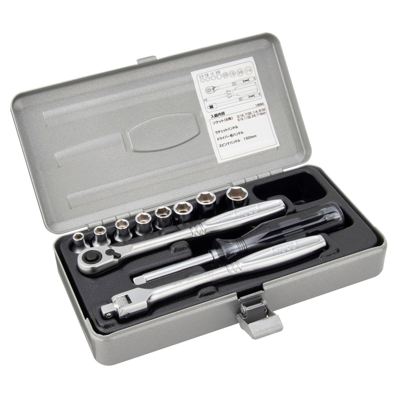 TONE Socket Wrench Set 1850 1/4 inch (6.35 mm) Driving,