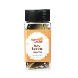 Agro Mantra Whole Bay Leaves 0.35 oz (10g) Tez Patta Premium Sun-Dried Spice for Curries, Biryanis & Soups – Aromatic, Additive-Free, Natural Seasoning for Cooking, Indian & Mediterranean Dishes