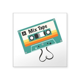 CafePress Mix Tape Sticker Square Bumper Sticker Car Decal