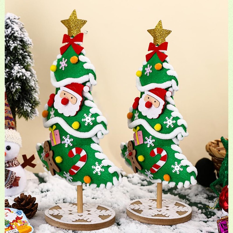 FINGOOO Christmas Miscellaneous Goods Tree Tabletop Figurine DIY Handmade Craft