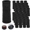 Morvat 32 Pcs Black Chair Leg Socks, Scratch & Noise