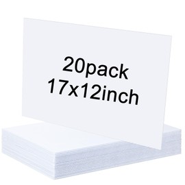20 PCS 17×12 Inch Corrugated Plastic Board, Coroplast Sheets Boar, Plastic Blank Yard Sign Corrugated Poster Board for Garage Sale, Rent, Birthday Party, Guidepost Decorations