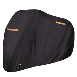 Archnote Motorcycle Cover 400cc Windproof Belt Anti-Theft Lock Hole Waterproof Tan Reflective Strap Rainproof Snowproof Dustproof Motorcycle XXL