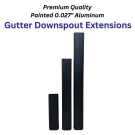Eagle 1 Aluminum Downspout Extension (Multiple Sizes and Colors) Includes Matching Screws and Hex Driver (3x4-30" / Black)