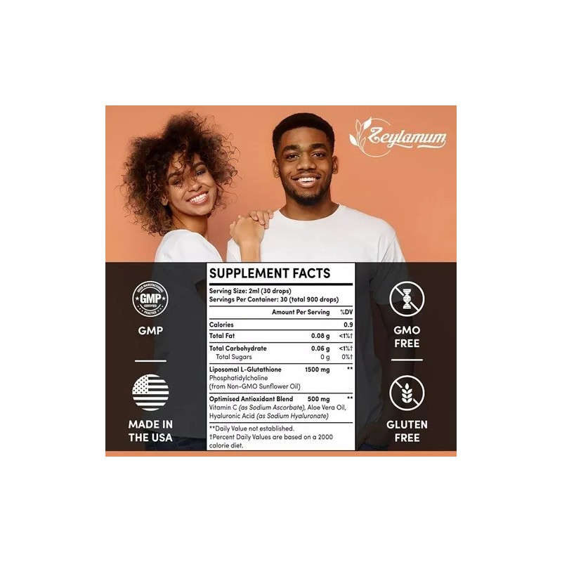 Glutatión Liposomal En Gotas Mayor Absorción 60 Ml, 2000 Mg