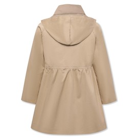 Betusline Girls Rain Jackets Lightweight Waterproof Hooded Trench Coat Windbreaker Raincoats for Girls,Waterproof-Khaki,7-8 Years