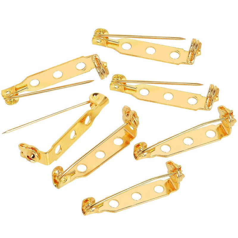 TRIXES 100PC Brooch Pins – Safety Clasp with Back Bar
