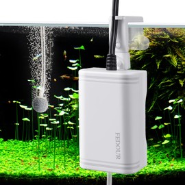 FEDOUR Mini Aquarium Air Pump, 20GPH 48GPH Fish Tank Hang on Oxygen Pump, Ultra Quiet Aquarium Bubbler for up to 61 Gallon Fish Tank