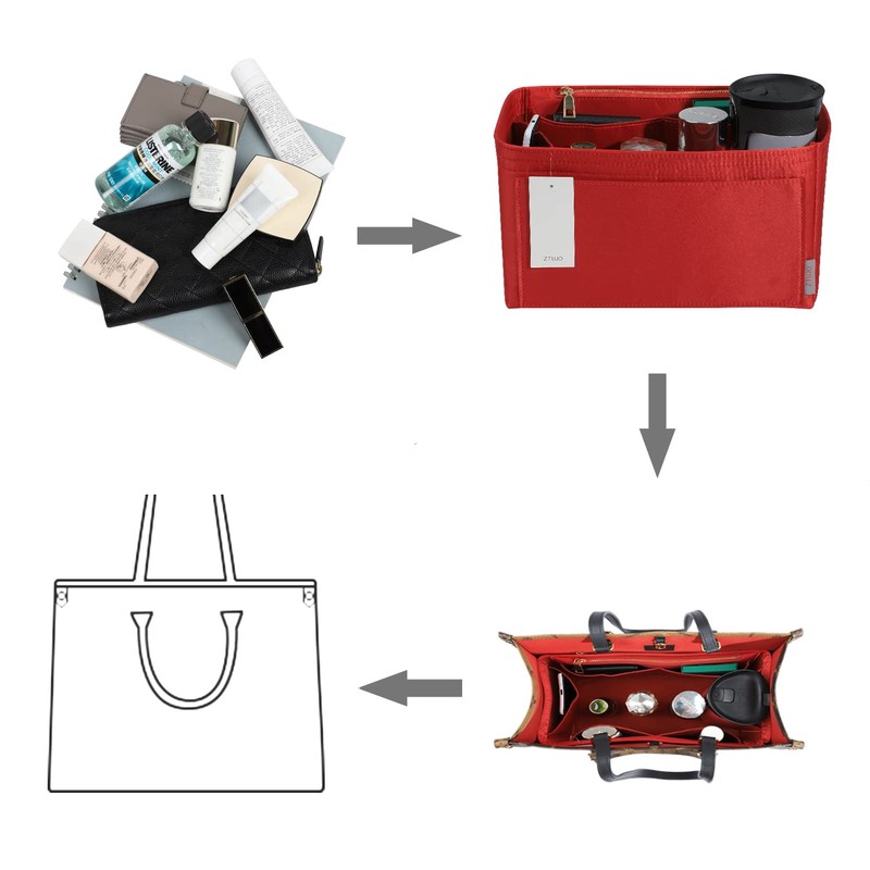 ZTUJO Purse Organizer Insert For Handbags, Silky Touching Bag Organizer