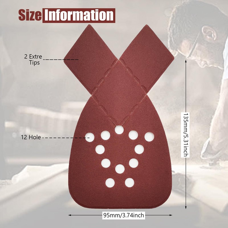 Triangular Sandpaper Mice 95 x 135 mm Pack of 50