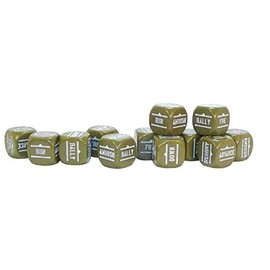 Bolt Action WWII Military Wargaming Olive Drab Dice Pack of 12