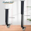 Adjustable Table Leg Extender 9.5"-14.1" w/ 360° Casters for Cabinets/Sofas