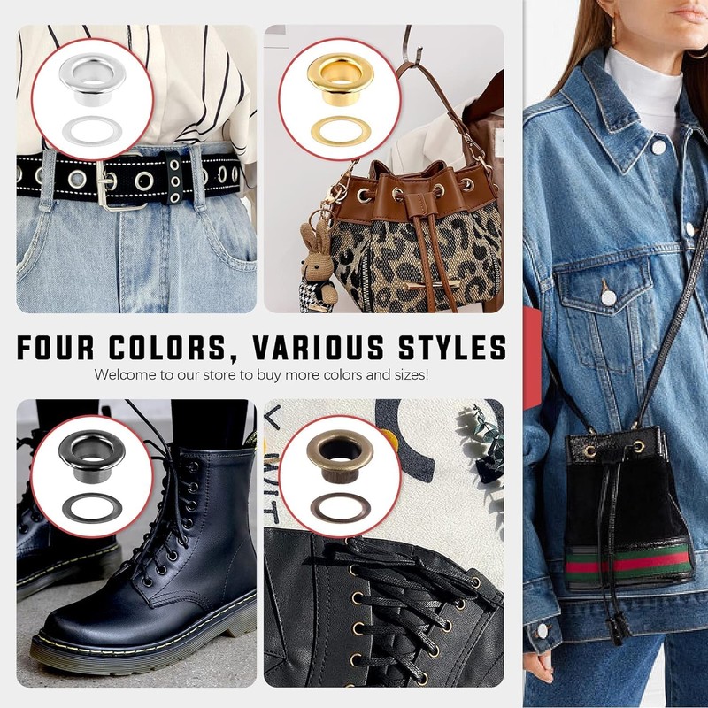 200 Pcs Double Sided Eyelet Ball Eyelets Leather Craft Handmade