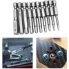 Bestgle 10pcs 5/64-5/16 Magnetic Inner Hexagon Head Screwdriver Bits Set