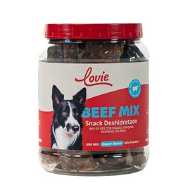 Lovie Mix de Premios de Carne Deshidratada 500 Grs. XL Mix de Hígado, Tráquea, Esófago y Pulmón de Res                                                