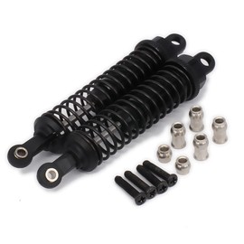 RCAWD Adjustable 80mm Alloy RC Shock Absorber Damper For Rc Car 1/16 Buggy Truck Hpi Hsp Losi Axial Tamiya Redcat upgraded Part（Black）