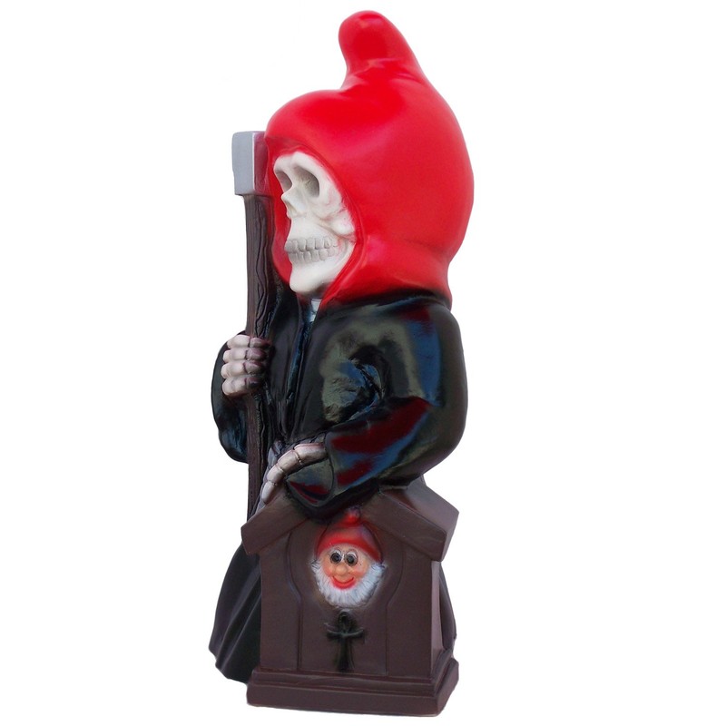 RAKSO Grim Reaper Gnome, 13", Large UV Resistant Lawn Ornament