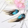 Feather Earrings Handmade Natural Lightweight Long Feather Dangle Earrings for