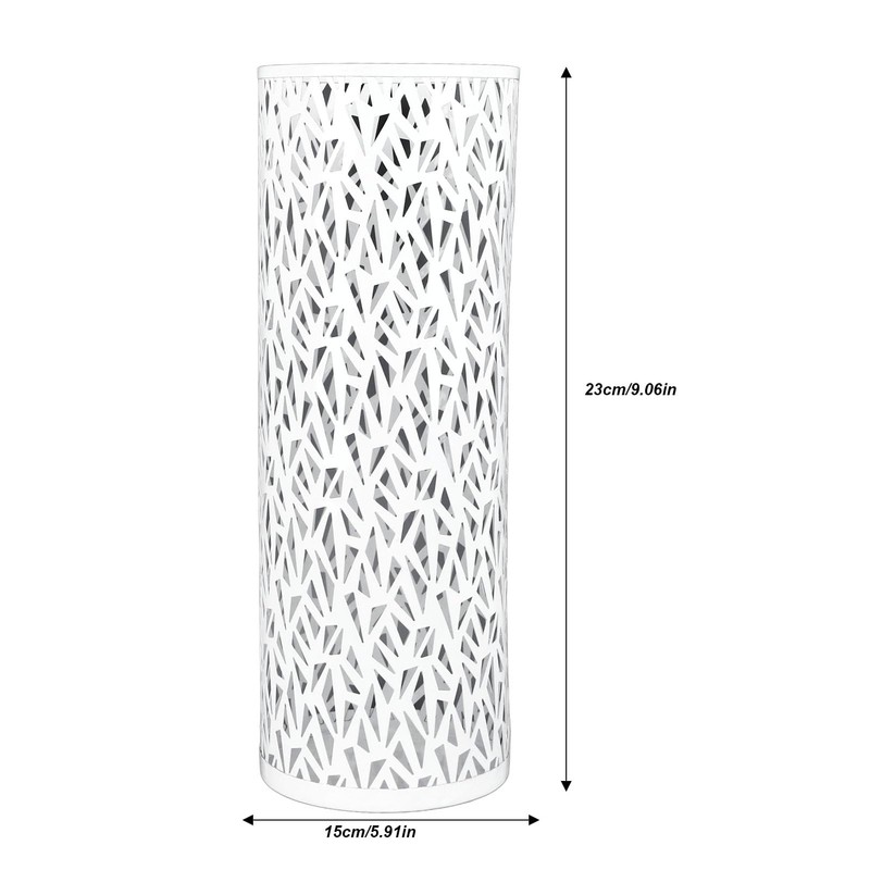 Metal Round Umbrella Stand, Hollow Design, Premium Craftsmanship, Compact Design,