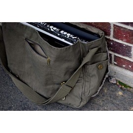 Black Lantern Canvas Messenger Bag - Peak Diamond - Aesthetic Crossbody Bags for Women & Men - Cute Vintage Cross Body Purse, Large Shoulder Bag with Zipper - Backpack for Work, Study, Travel