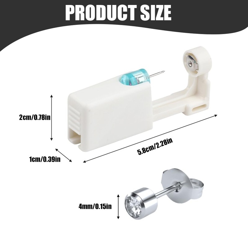 WeddHuis Pack of 4 Ear Piercing Gun Disposable Sterile Safety