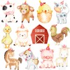 48Pcs Farm Animal Cupcake Toppers Farm Birthday Party Decoration Farm