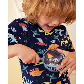babee Reshinee Bamboo Viscose Toddler Pajamas Boys Girls Kids Cool Short Summer Pjs Pyjamas Set 4-5T Black Dinosaur 2pcs Jammies Sleepwear