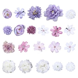 Pack of 21 Flower Hair Clips, 3D Flowers Colourful Flowers Hair Clips for Women, Artificial Flower Hair Clip, Hair Clip, Ideal for Wedding and Party