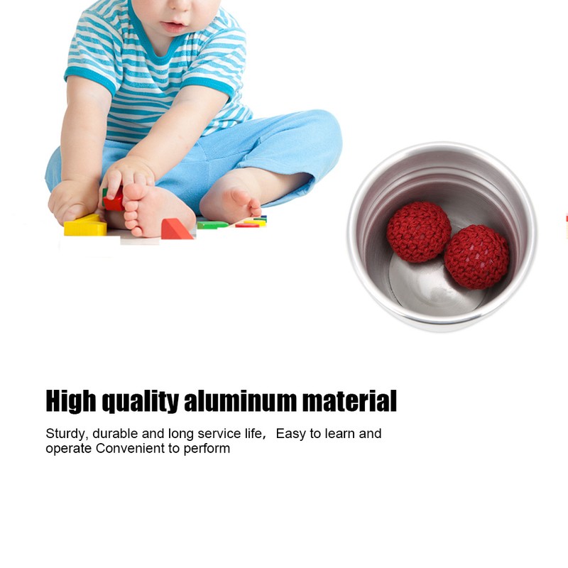 Aluminum Magic Tricks Magnetic Wide Mouth Cup Balls Close Up