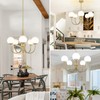 Yolsunes 5-Light Gold Chandelier, Globe Modern Sputnik Light Fixture with