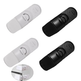 UtySty 4 Pack Drawer Dresser Locks Baby Proofing Adhesive 90 Degree Right Angle Drawer Locks Latches Child Safety Baby Locks for Bedroom Tall Dresser Storage Tower Nightstand Under Desk File Cabinet