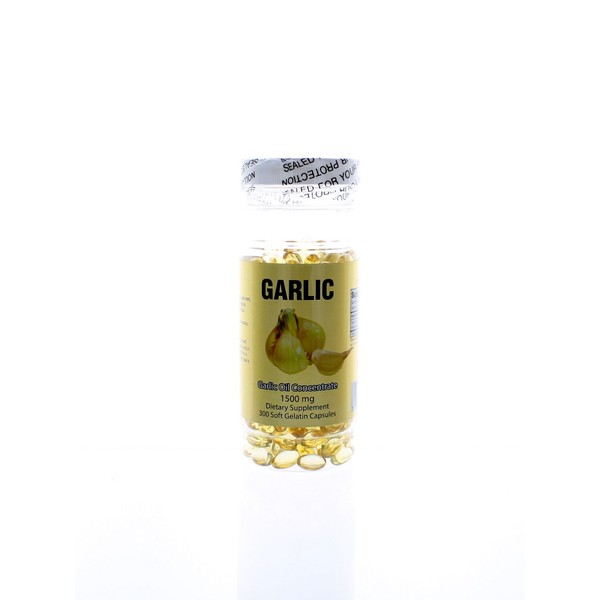 Garlic Oil Concentrate 3 MG (1500:1) 300 Capsules Cholesterol FREE Good Product