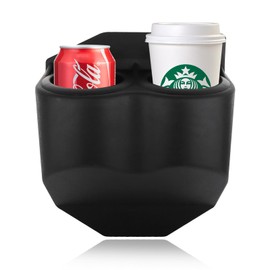 Car Cup Holder, Portable Dual Cup Holders, Multifunctional Cup Drink Holders, Fit for 1997-2013 Corvette C5 C6 (Black)